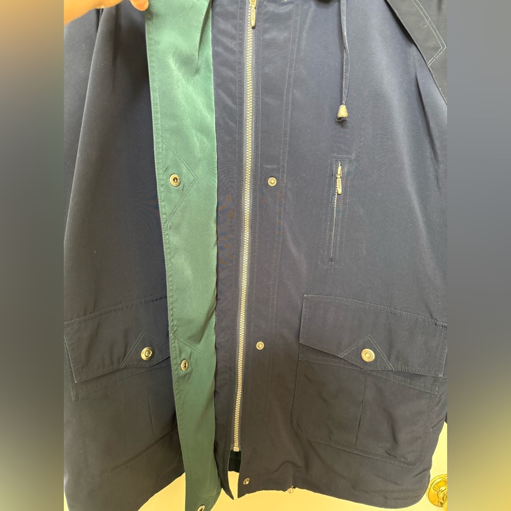 CBO New York Women’s 3X Navy & Hunter Green Full-Zip Jacket - Picture 6 of 8